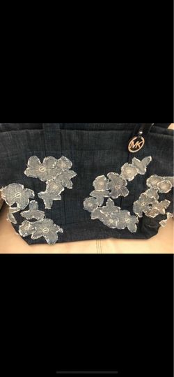 MK denim tote