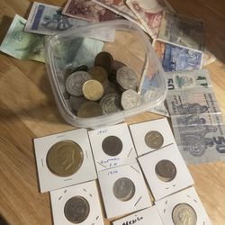 Coin And Paper Lot Collection 