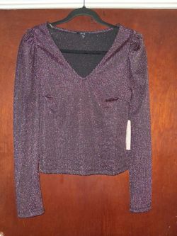 Sparkly glitter long sleeves top size S new