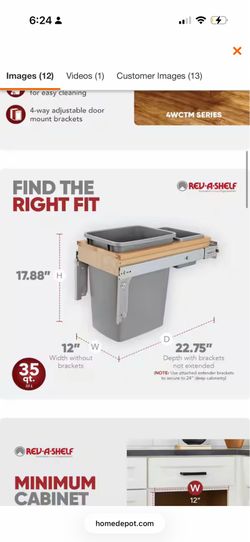 rev a shelf top mount waste containers Wood Top Mount Waste Container