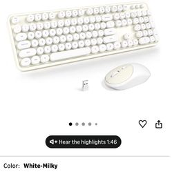 Wireless Keyboard And Mouse Round Key Cap Brand New