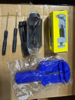 6 pcs watch repair kit Watch Band Remover Tool Plastic Watch Pin Repair Adjuster Blue