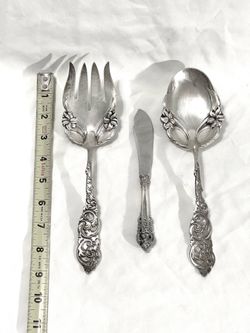 Antique over 110 years old great condition .925 silver serving flatware. Weighs total 8.5 oz.