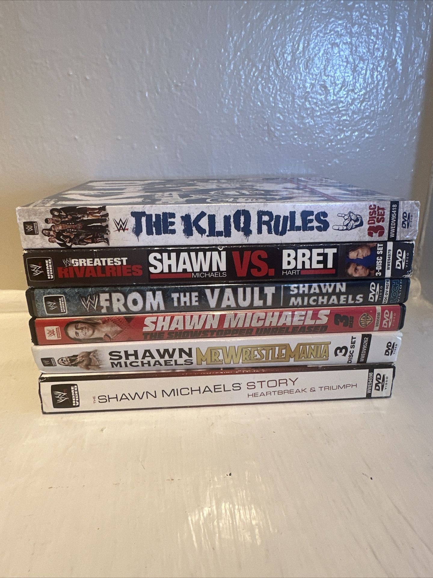 Shawn Michaels DVDs $10 each or 6 for $45