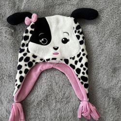 6-12 Months Baby Girl-“Dalmatian Dog” Fleece Hat