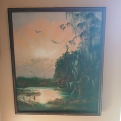Old Florida Landscape painting