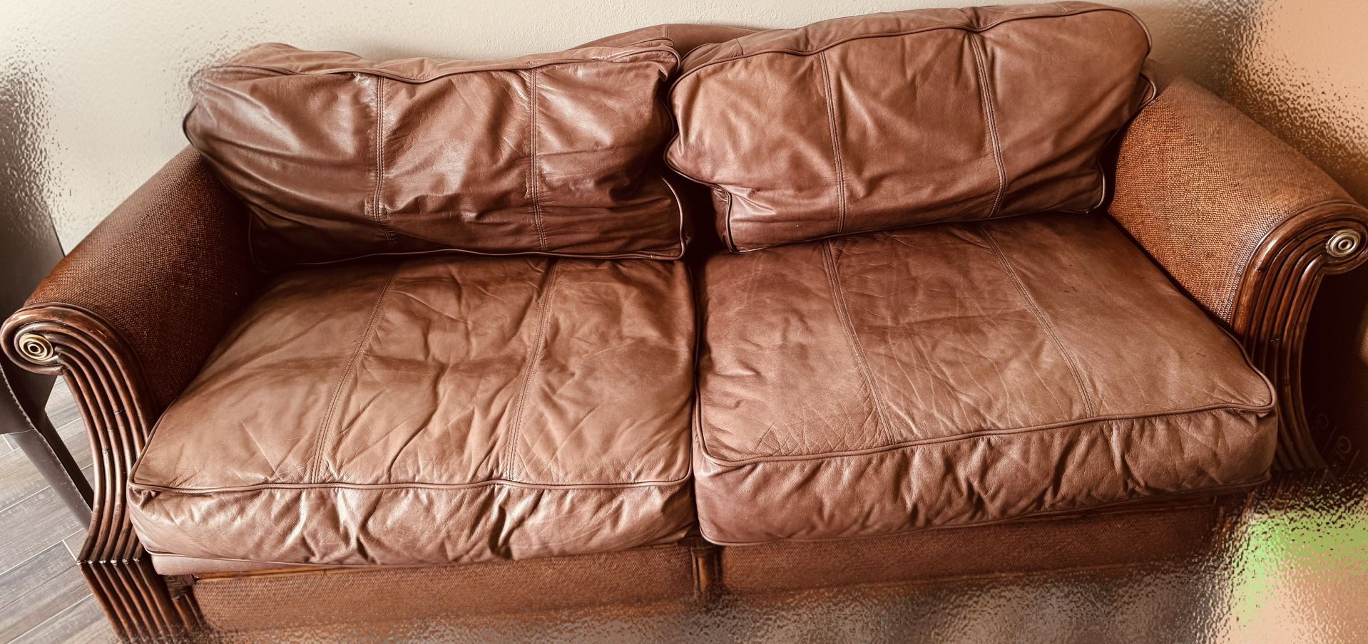 Authentic Leather Couch & Chair Set
