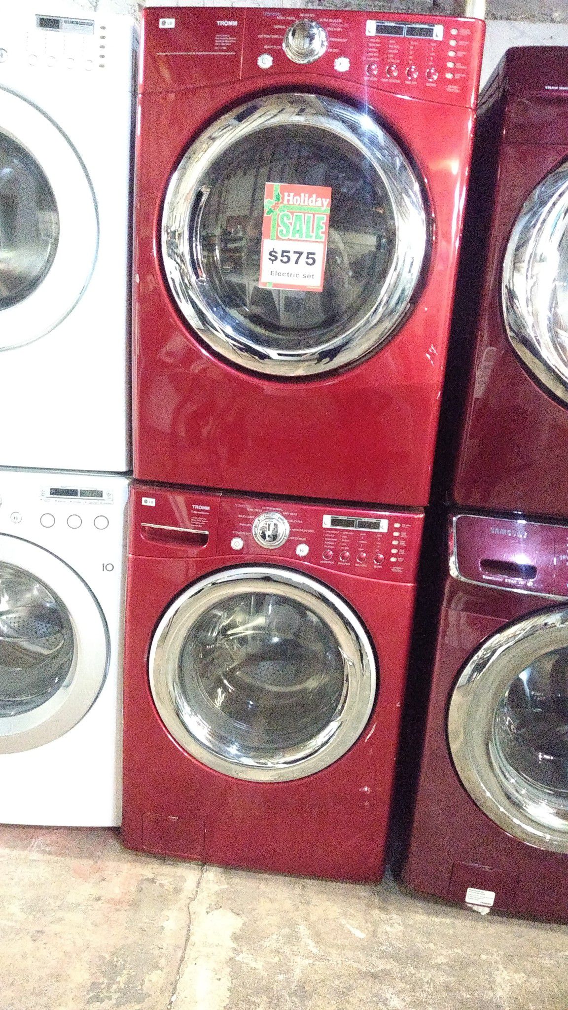 LG front load washer and dryer set working perfectly with 4 months warranty