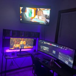 SAMSUNG Odyssey CRG Series 49-Inch Dual QHD (5120x1440) Curved Gaming Monitor, 120Hz, QLED, AMD FreeSync, HDR, Height Adjustable Stand, (LC49RG92SSNXZ