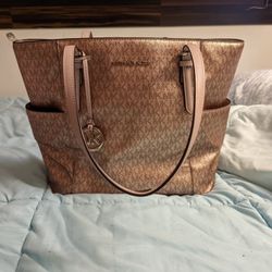 Rose Gold Michael Kors Purse 