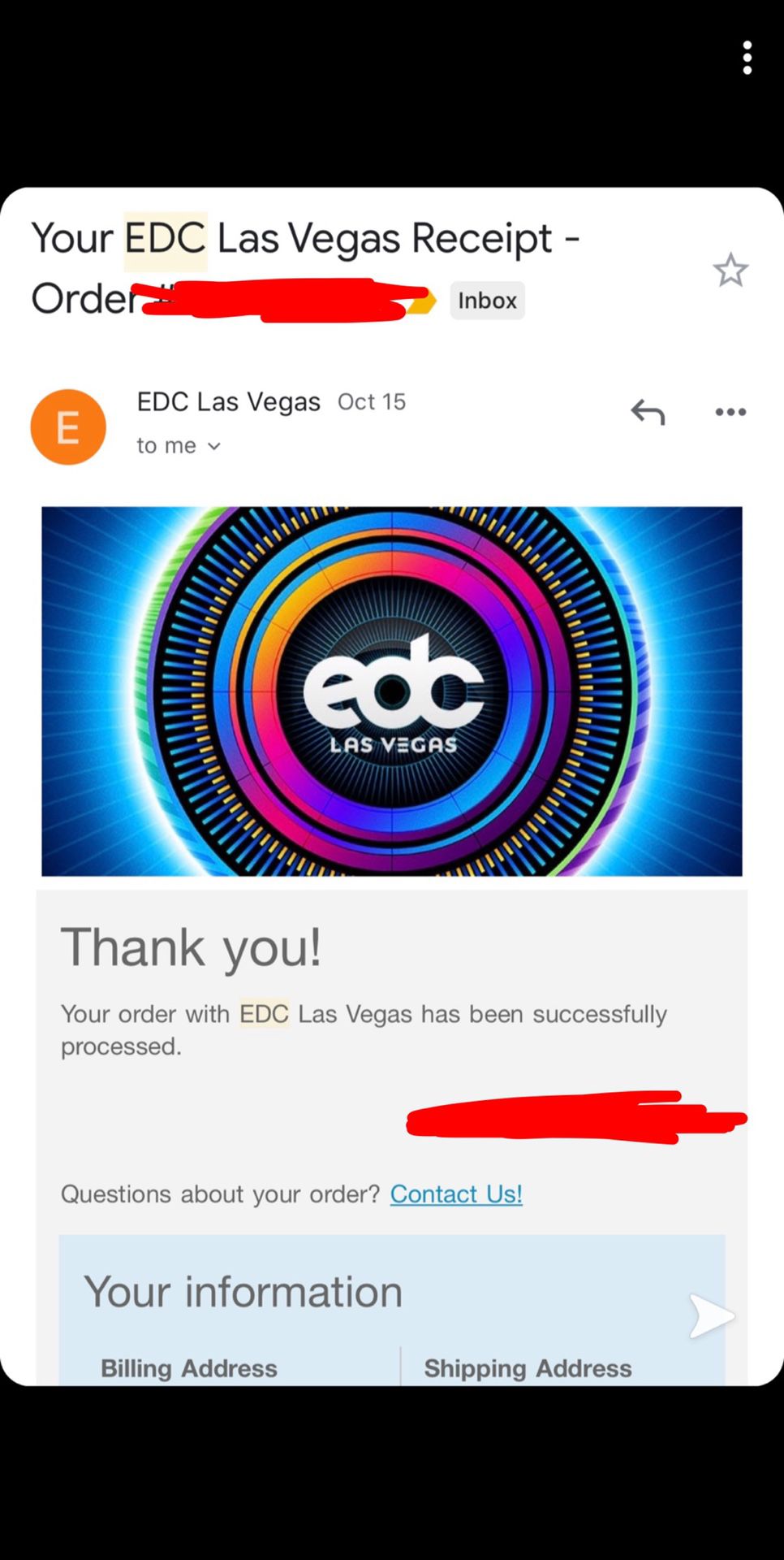 TWO (2) EDC TICKETS