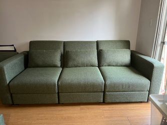 Cozey Neptune Collection Sectional Green 3 Seater Sofa - Great Condition , Modular with storage