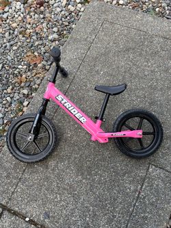 Pink strider bike