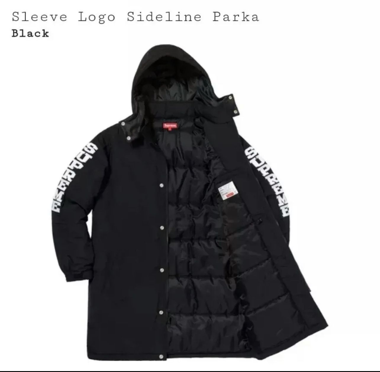 Supreme Sleeve Logo Sideline Parka M