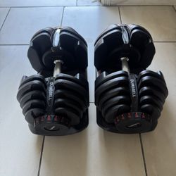 Dumbbells adjustable weights 10-90lbs 