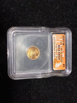 2007-W ICG PR 70 $5 Proof 1/10 oz Gold Eagle DCAM Deep Cameo