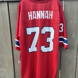New England Patriots John Hannah NFL Pro Line Vintage Red NWT Jersey XL