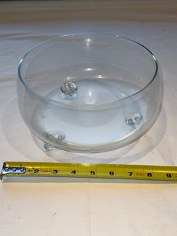 Clear Glass Footed Bowl