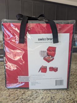 Swiss Brands Folding Holiday Ornament Storage Boxes Set of 2
