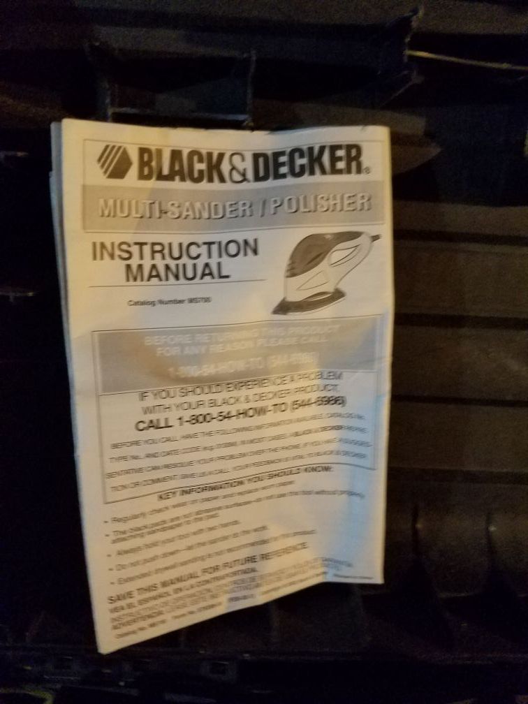 BLACK & DECKER MS700 MEGA MOUSE 4 IN 1 SANDER AND POLISHER for Sale in