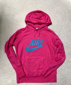 Women’s Pink And Blue Nike Sweatshirt Hoodie