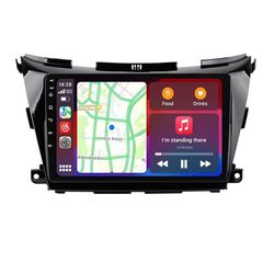 13 Car Stereo Radio for Nissan Murano 2014-2020, Biorunn 10.1 Inch GPS Navi Wireless Car-Play Android Auto Upgrade Dash Kit IPS WiFi RDS Head Unit 1GB