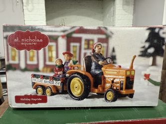 St Nicholas Square Holiday Hayride Christmas Village Accessory with Box