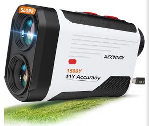 Golf Rangefinder with Slope - 1500 Yards Laser Range Finder for Golf & Hunting, 7X Magnification, High-Precision Flag Locking Vibration, Rechargeable,