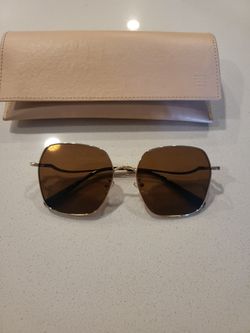 Brown Sunglasses with Gold Frame