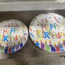 Birthday Paper Plates Bulk Lot 100+ (size 9in & 6in)