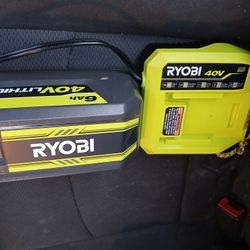 Ryobi 40v 6a Battery And Charger..new