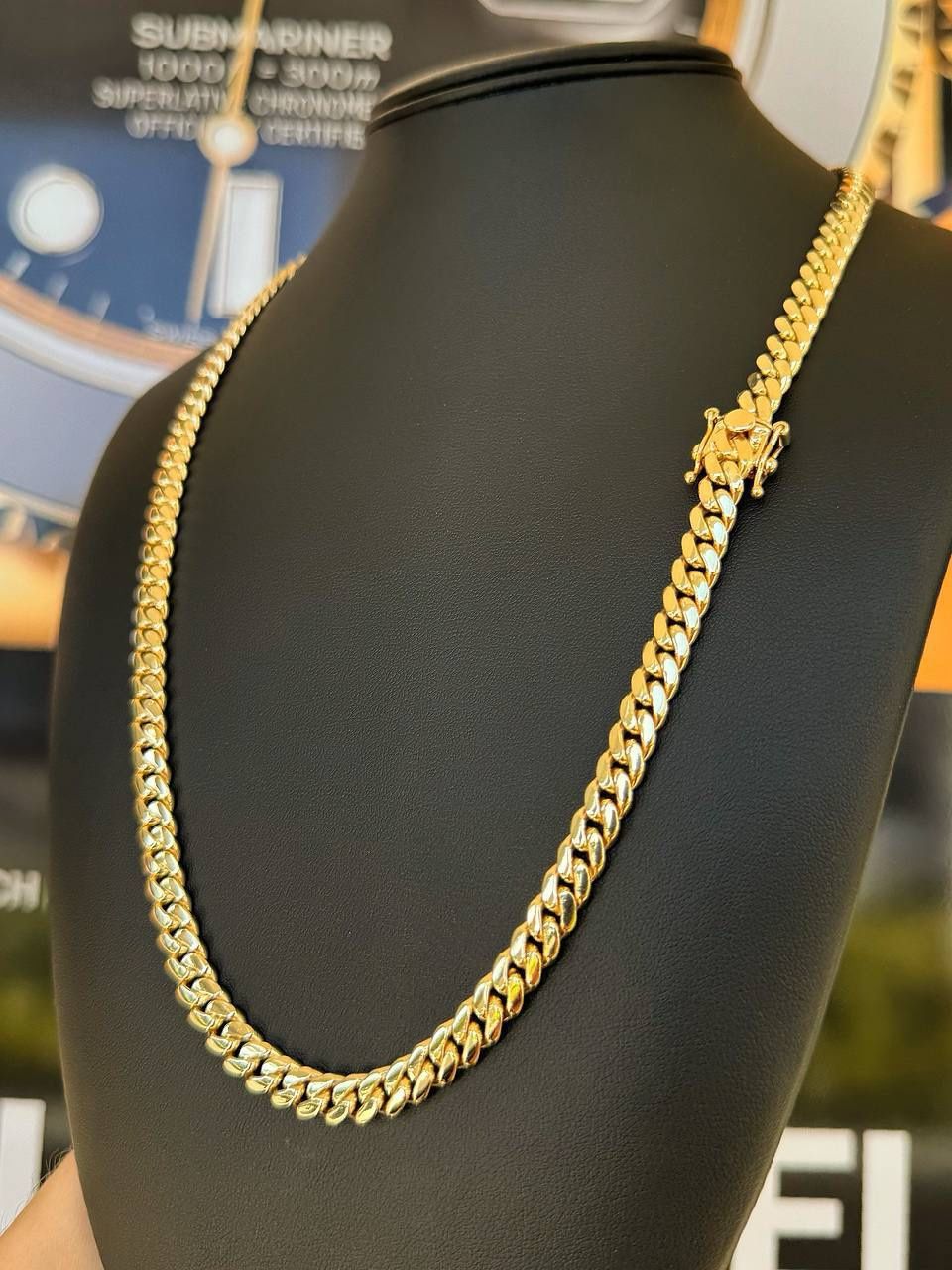 14k solid Yellow Gold Brand new Cuban link 24β Chain necklace 100.4 grams 7.5mm