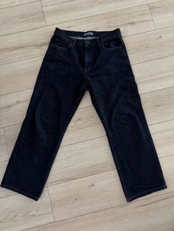 Dark Wash Straight Leg Denim Jeans