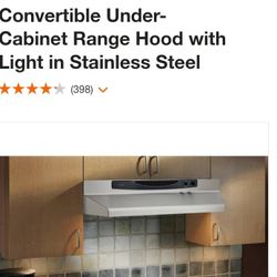 BRAND NEW Range / Stove Hood Stailess