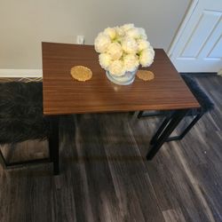 Small Dining Table With 2 Stools 