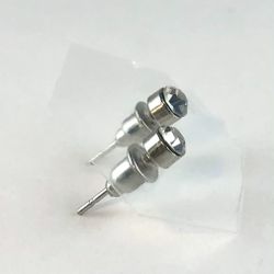 Silver 4mm Diamond Studs