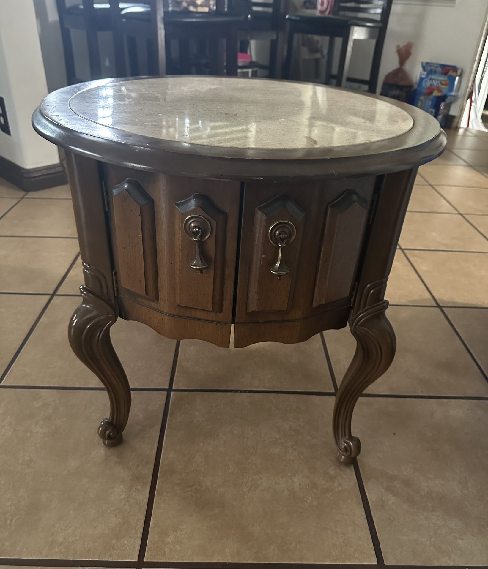 End Table With Marble Top