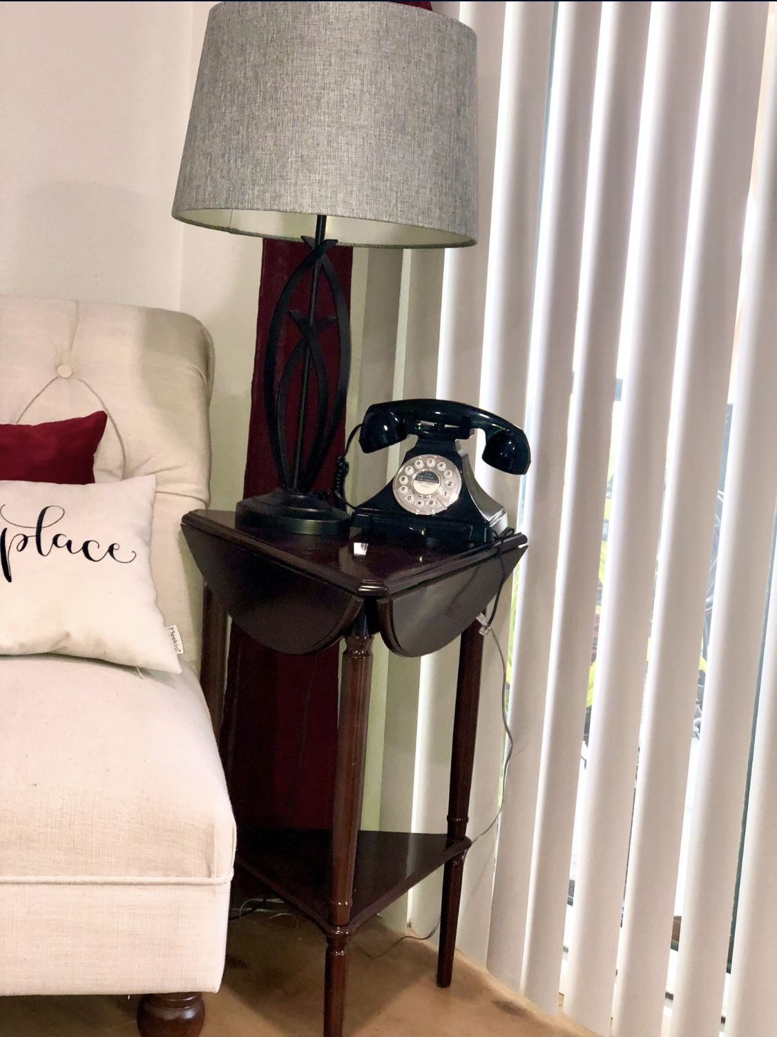 Mahogany Triangle & Round End-table | $50 OBO