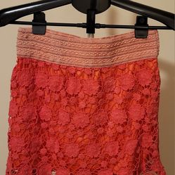 Love Letter Red Lace Skirt - Size M/L (0396)