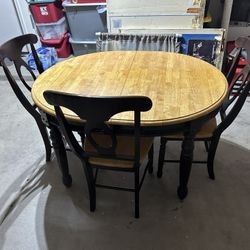 Wood Kitchen Table With 3 Chairs