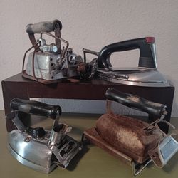Lot of 4 Vintage Irons