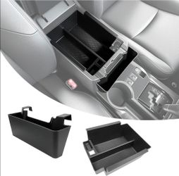 2PCS Center Console Organizer for 2010-2024 Toyota 4Runner Insert Armrest Box and Hanging Storage Tray for 4 Runner Interior Accessories(2PCS Center C