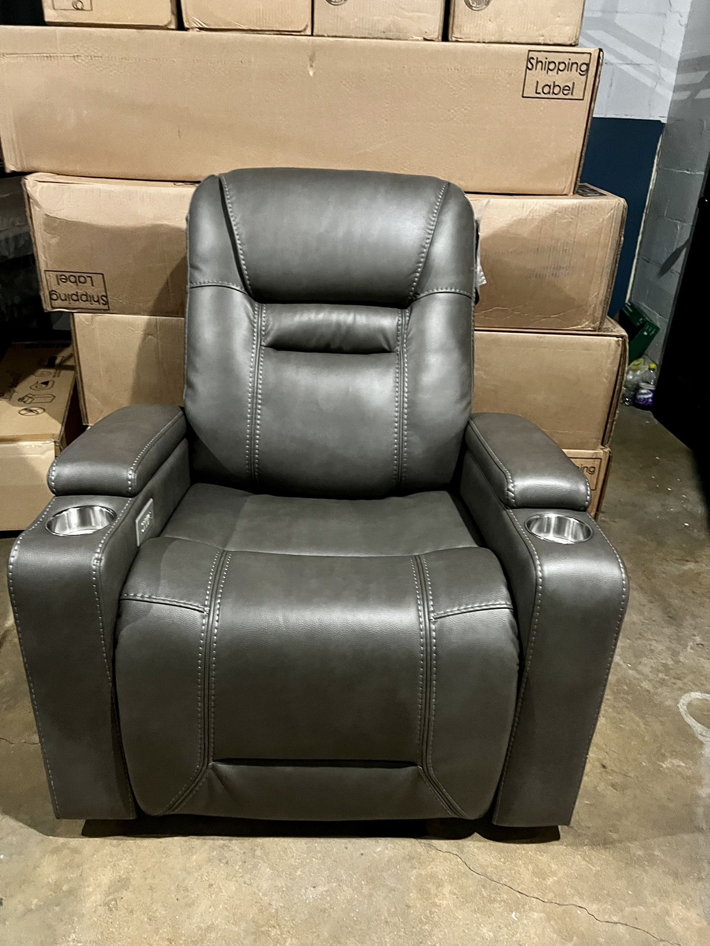 Beautiful Leather Power Recliner, Massage, And Music System. Only $10 To Bring It Home