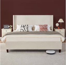 Brand new California king bed frame with a brand new mattress included - same day delivery available - Hablo espanol