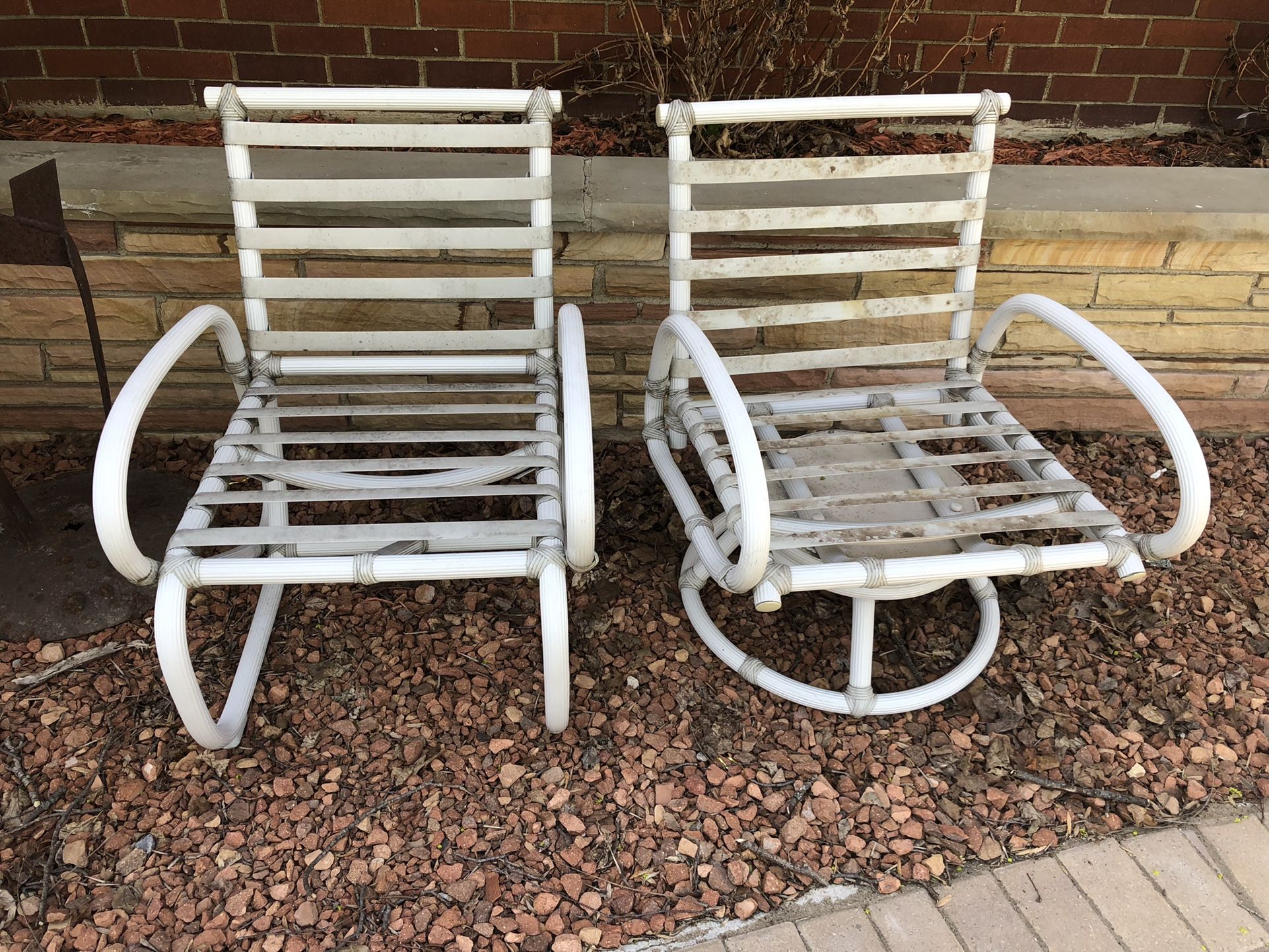Vintage Wood Bamboo Style Chairs