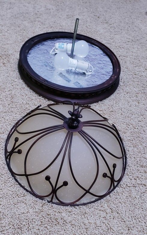 BEAUTIFUL GLASS TOP CEILING FIXTURE