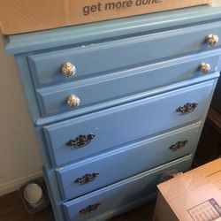 French Provincial Dresser, Blue