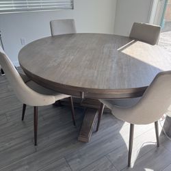 Ashley Furniture Round Dining Table And Matching Buffet