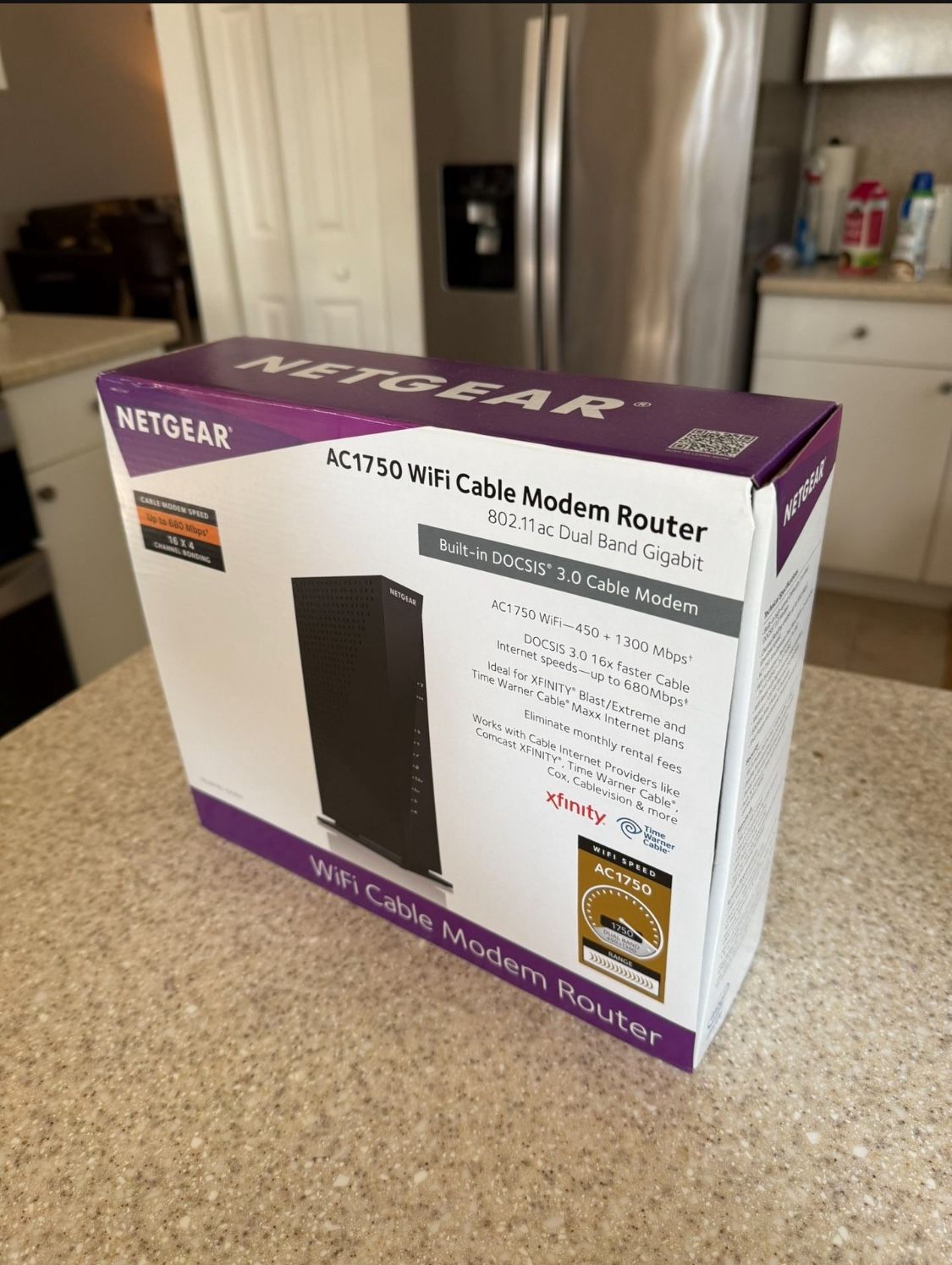 Netgear AC 1750 Cable Modem With Built In Router For WiFi