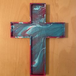 Hand Painted Wall Cross - Acrylic Paint